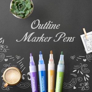 TWOHANDS Outline Markers,12 Colors,19004