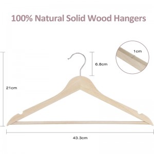 ROSOS Wooden Hangers 20 Pack
