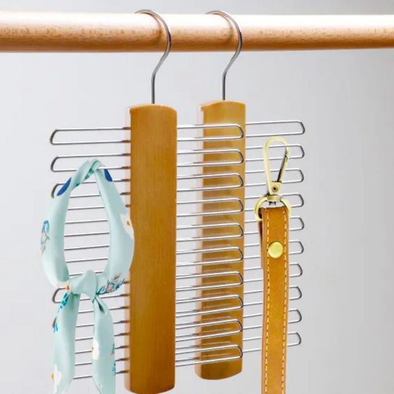 2021 Kusvika Patsva Retail Store Ties Rack Space Saving Tie Belt Hangers For Scarves