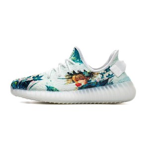 New Fashion Summer Customized Color Simillar Yeezey Shape Mesh Surface Breathable Flying Woven Coconut Shoes Women’s Casual Sports Shoes