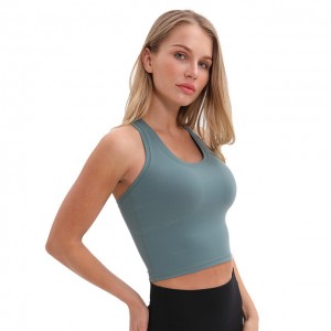 Top For Fitness Yoga Gym Running Workout Sleeveless t Shirt Women Nylon Solid Sports Tights Tank Vest Crop Tops Plus Size XXL