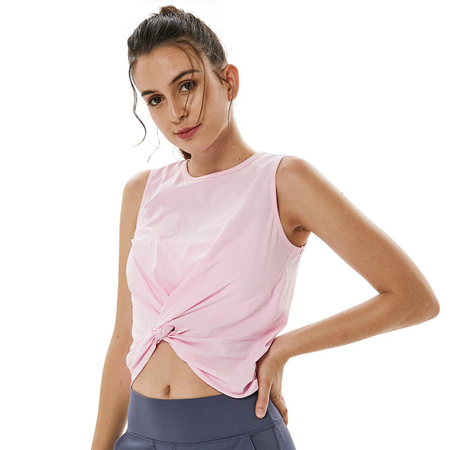 Sport Top For Fitness Shirts Female Yoga Blouses Plus Size Cotton Solid Gym Woman Yoga Crop Tops Workout Sleeveless Casual Shirt Featured Image