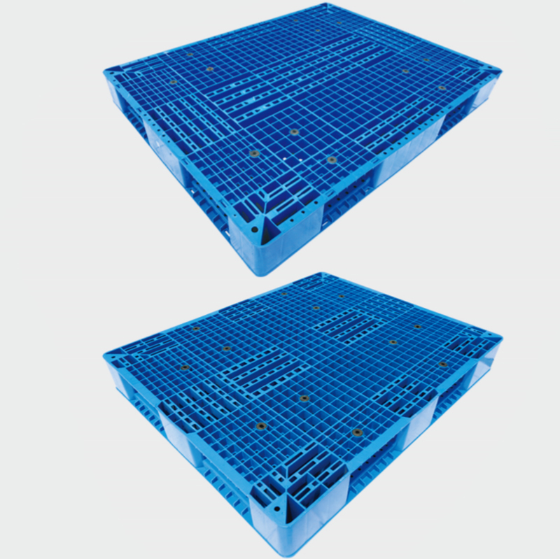 Paletas de plástico apilables de doble cara con bajo contenido de carbono 1210-C Euro Epal