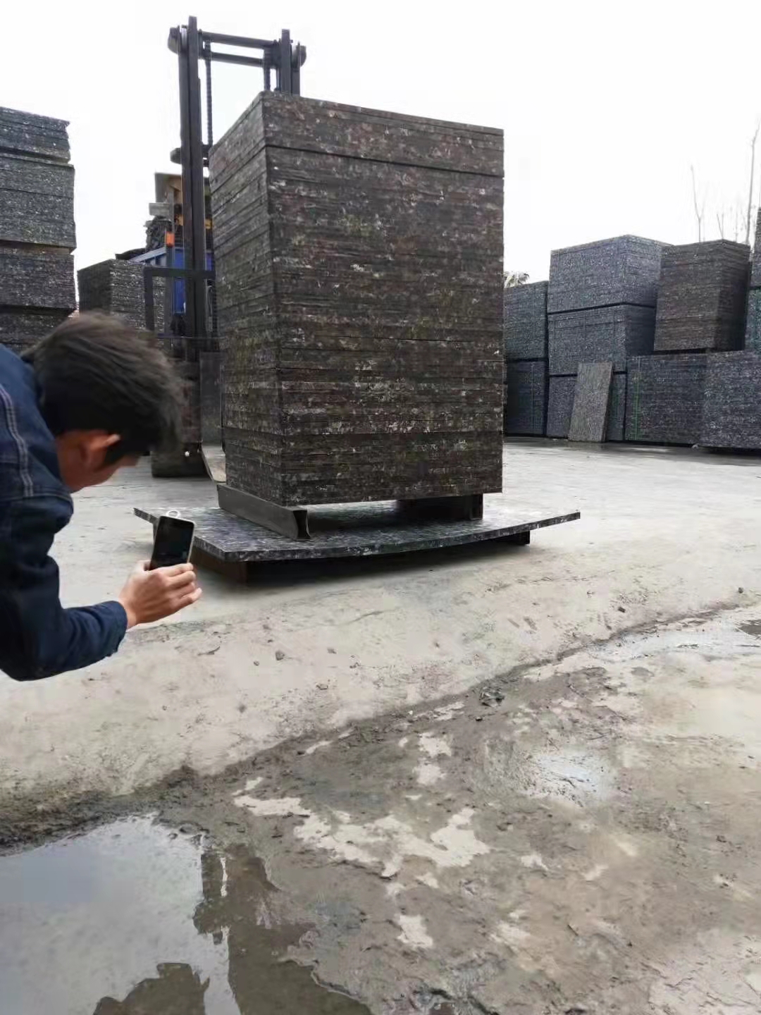 China Gmt Pallet For Concrete Hollow Paver Interlock Brick Block Making Machine Production Line Gmt Fiber Pallet