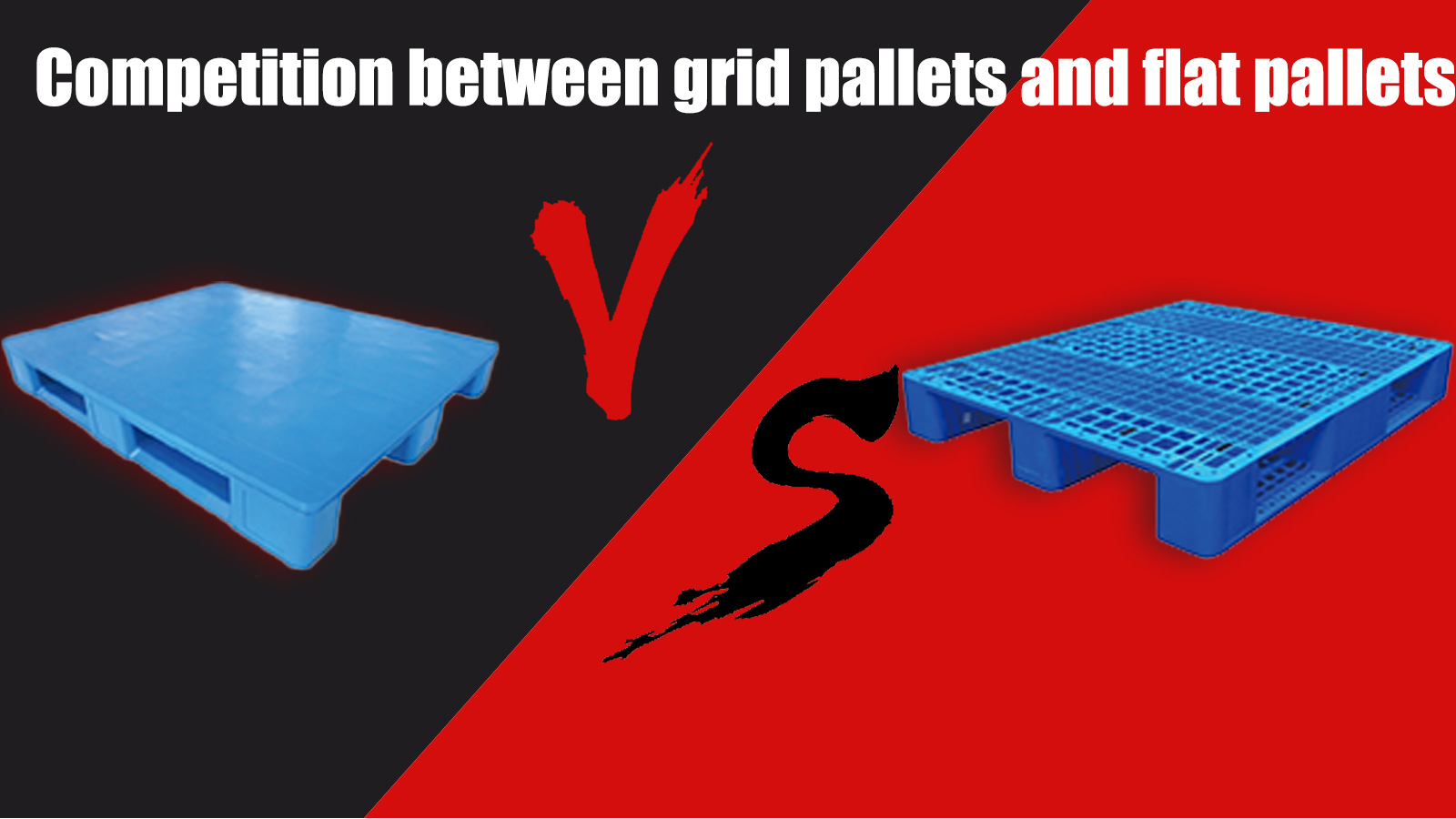 Competition between grid pallets and flat pallets