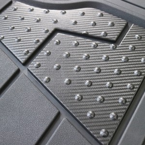 Carbon fiber 4pcs universal decorative car floor mat