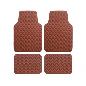 Universal Fit Automotive Leather Floor Mats for Cars – All Purpose Car Floor Mats – PU Leather Protector Mat