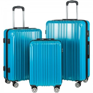 OEM Benotzerdefinéiert Luxus Designer ABS Travel Gepäck Sets op Rieder mat TSA Lock