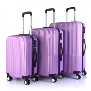 Custom Carry On Vintage Lag luam wholesale 3 Daim Trolley Hnab Khoom kim heev Designer ABS PC Suit Case Travel Luggage Sets