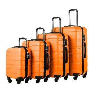 Hot Sale 16″ 20″ 24″ 28″ 4 db ABS PC kocsi utazási hordható bőrönd poggyász készletek forgó kerekekkel