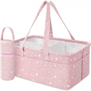 Malaking Nursery Storage Bin Shower Basket Baby Diaper Caddy Organizer para sa Pagpapalit ng Table