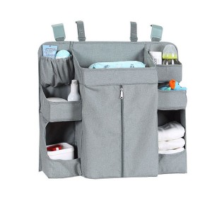 Borong Newborn Nursery Diaper Organizer Stacker Hanging Diaper Caddy for Changing Table Crib