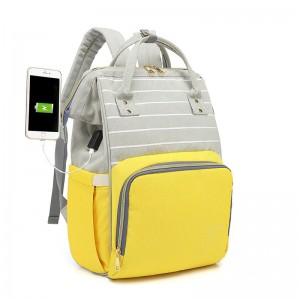 Custom na Multifunctional Luxury Baby Waterproof 3 in 1 Diaper Bag Backpack para sa Ina