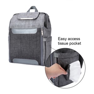 Dako nga Kapasidad nga Mufti-functional nga Baby Travel Back Pack para sa Tatay, Waterproof Dad Work Bag nga adunay Laptop Pocket ug Stroller Straps