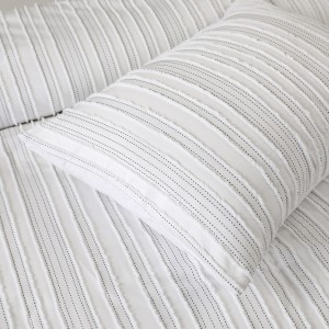 Set Comforter Stripe White Floral