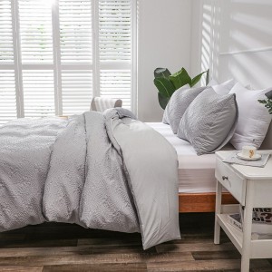 Professional China China Knit Cotton Grey Reversible Queen Size Bedding Set