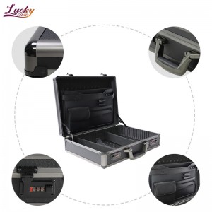 Aluminiums koffert med kombinasjonslås Bærbar bærbar koffert i aluminiumslegering
