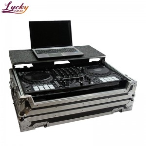 DJ Flight Case kalawan Glide Laptop Stand Jalan Cocog jeung Numark NV