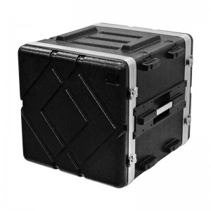 Case Rack ABS ទម្ងន់ស្រាល 10U DJ Stackable Flight Rack Case