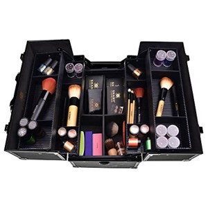 Black Aluminium Makeup Case Vanity Box for Professional Artist