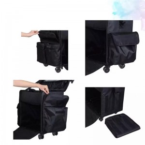 2 in 1 Trolley Rolling Makeup Bags Travel Cosmetic Train Cases