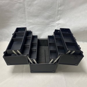 Makeup Train Case Professional Adjustable – 6 Trays Cosmetic Cases Makeup Storage Organizer Box nga adunay Lock ug Compartments