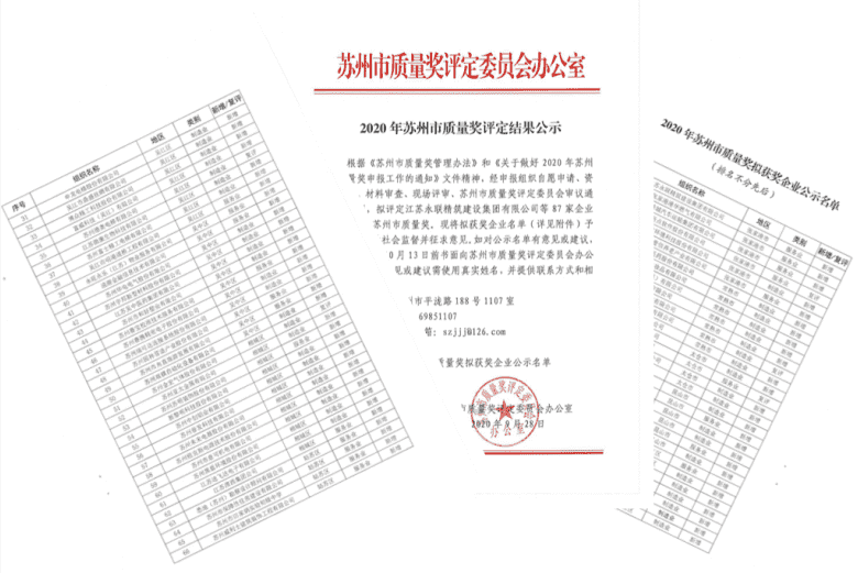 Վերջերս Սուչժոուի որակի մրցանակի գնահատման հանձնաժողովը հրապարակեց «2020 թվականի Սուչժոուի որակի մրցանակակիր կազմակերպության հայտարարության մասին որոշումը», իսկ Lumlux-ը շահեց 2020 թվականի Suzhou Quali...