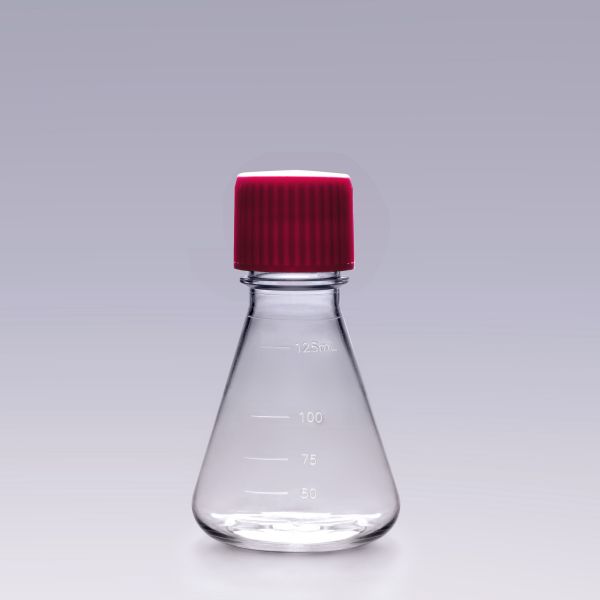 လေဝင်ပေါက်ထုပ်ပါသော ပလပ်စတစ် Erlenmeyer Shake Flask