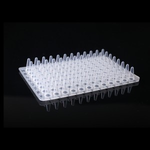 Gyártó vállalatok Kínában Kiváló minőségű orvosi fogyóeszköz 0,2 ml 96 lyukú PCR lemez nélkül OEM