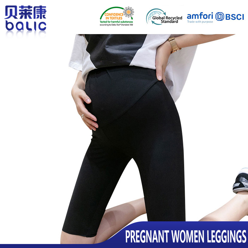 High-waisted Abdominal Support Leggings  for Maternity BLK0032
