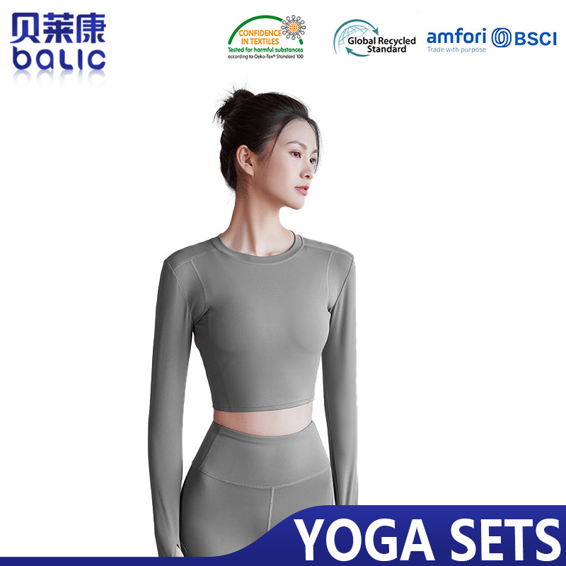 High Quality Zipper Seamless Yoga Suit For Women BLK0054