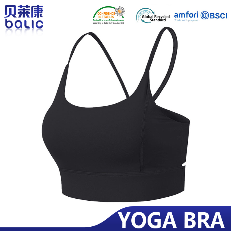 Factory Price Women Yoga Cross Fit Bra For Sports BLK0102