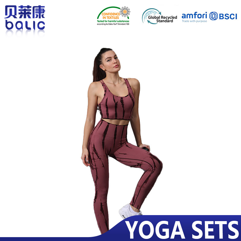 New Sexy Sports Bra High-Waisted Pants Yoga Set For Women BLK0064