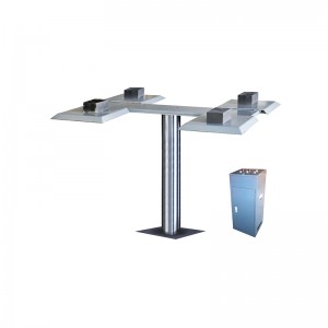 Single post inground lift L2800(A) equipped with bridge-type telescopic support arm