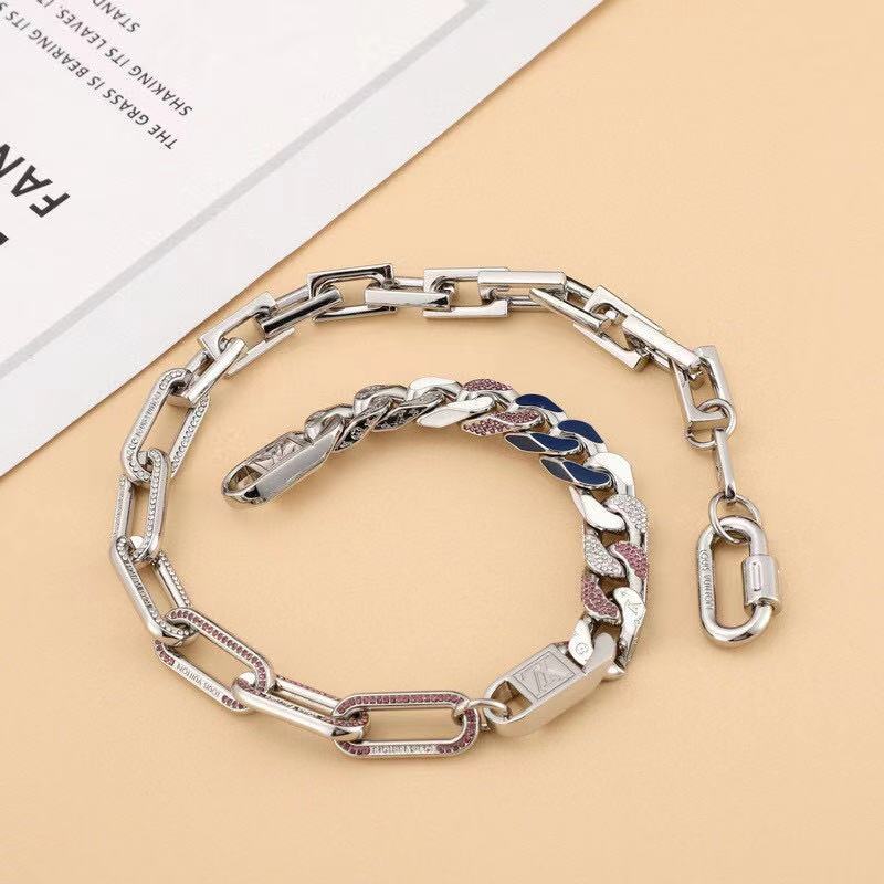 Sina De Chain Links Patches armband kombinearret Swarovski