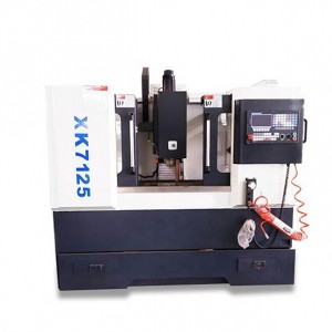 XK7125 tsaye 3 axis CNC milling inji tare da karfe