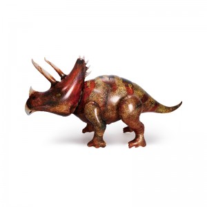LYQQ Vivid 4D Simulated Triceratops လမ်းလျှောက်သတ္တုပါးဖောင်း