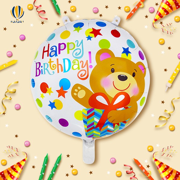 YY-F0110 18” Sebopeho se Round Happy birthday Gift And Bear