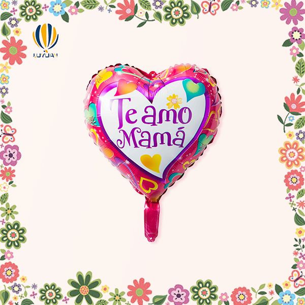 18-дюймовый фольгированный шар в форме сердца Teamo Mama разноцветное сердце