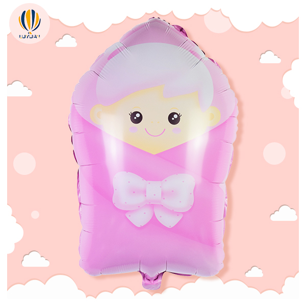 YY-F0858 25″ Super Shape Cartoon Baby z balonem foliowym Swaddle Girl