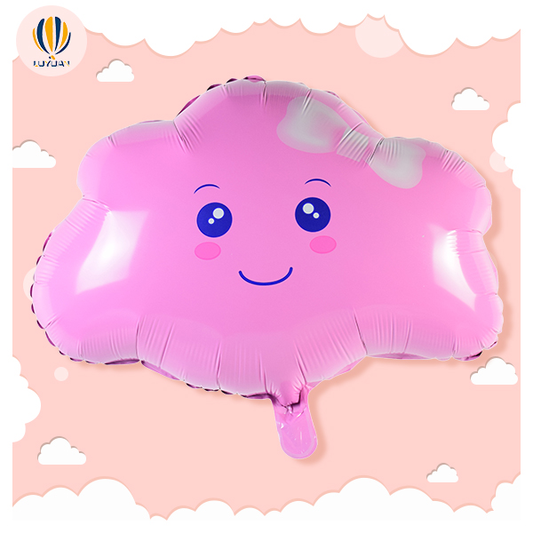 YY-F0865 22″ super forma de desenho animado nuvem com balão de folha de bebê menina