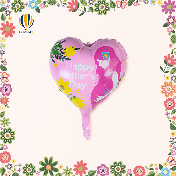 YY-F0916 18″ hình trái tim Ngày của mẹ Flower And Mama