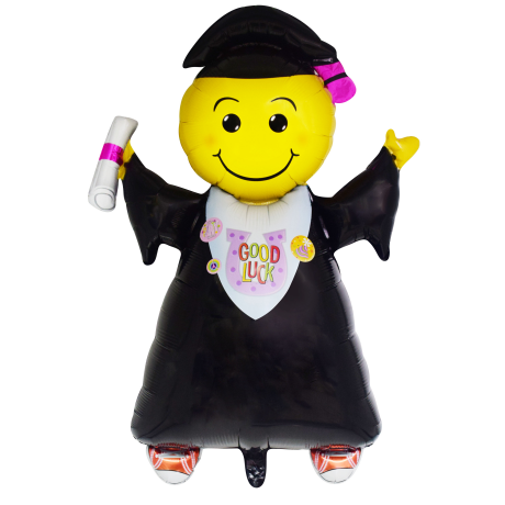 YY-F0421 36" Super Shape Graduation Man Foil Balloon