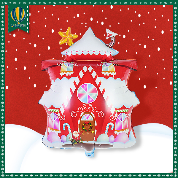 Super shape Party umhlobiso we-Christmas Castle foil ibhaluni