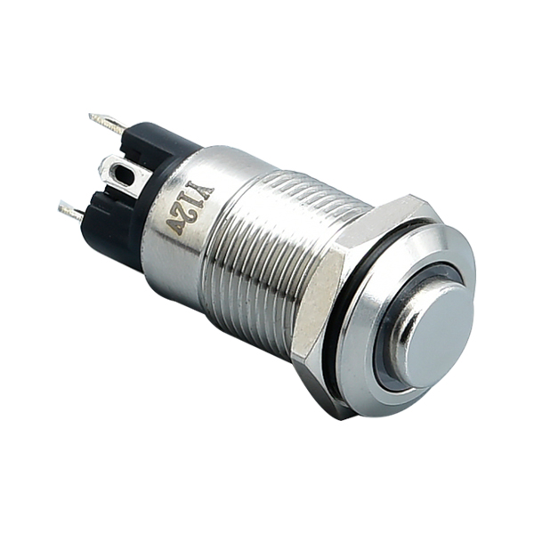 Interruptores de metal LED desligados de 12MM interruptor de botão de pressão de cabeça alta