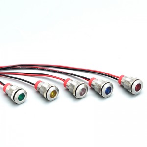 LVBO 12mm indikatorlampa för utrustning med röd grön blå gul vit