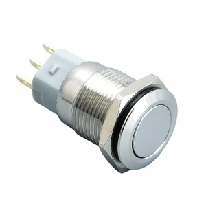16 mm kovový bez LED vodotesný tlačidlový spínač