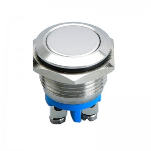 Interruptor de botón de metal de parafuso de reinicio de 16 mm