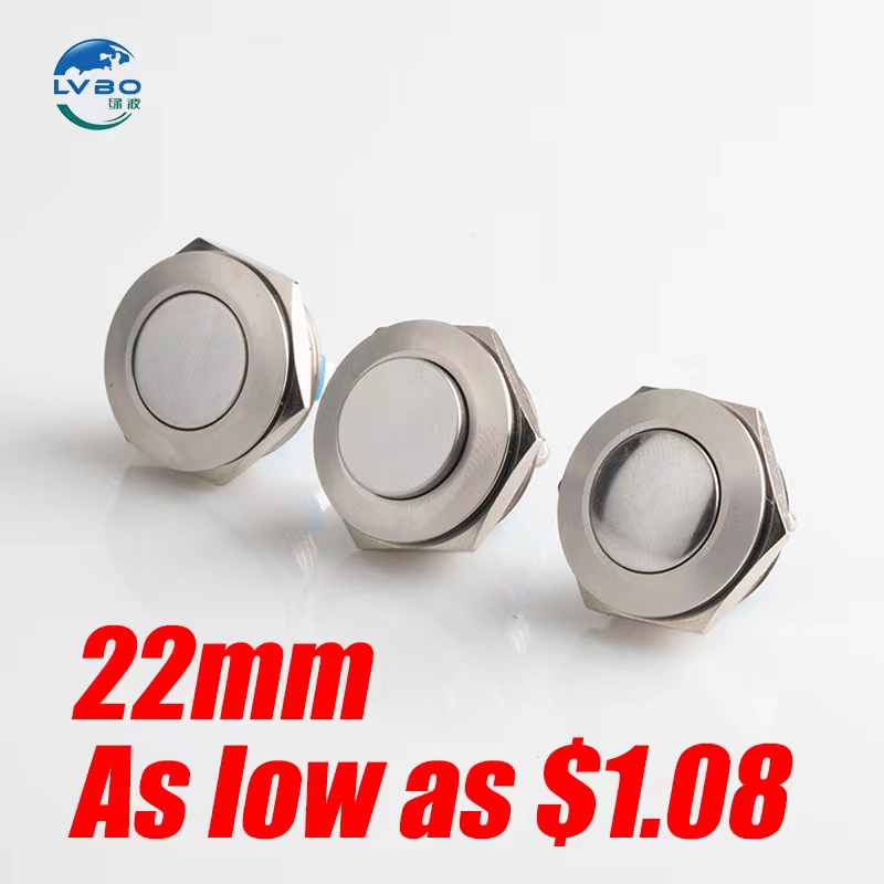 25mm Momentary / Latching Meatl Push Buttons Switch