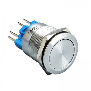 22mm Illuminated Metal Push Button Switch 4Pin ජල ආරක්ෂිත IP67